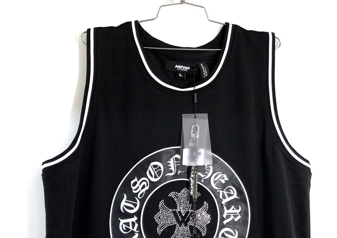 Watson Studios Men's Black Chrome Ain't No Love Basketball Jersey NWT Sz L