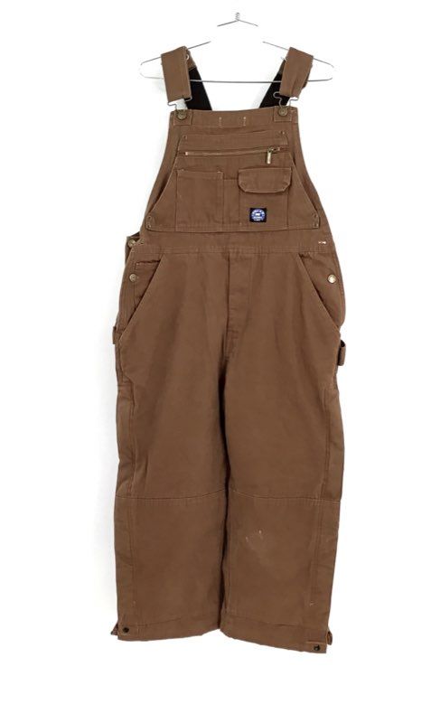 Polar King By Key Men&#39;s Tan Cotton Duck Bib Overall One-Piece - Size SR