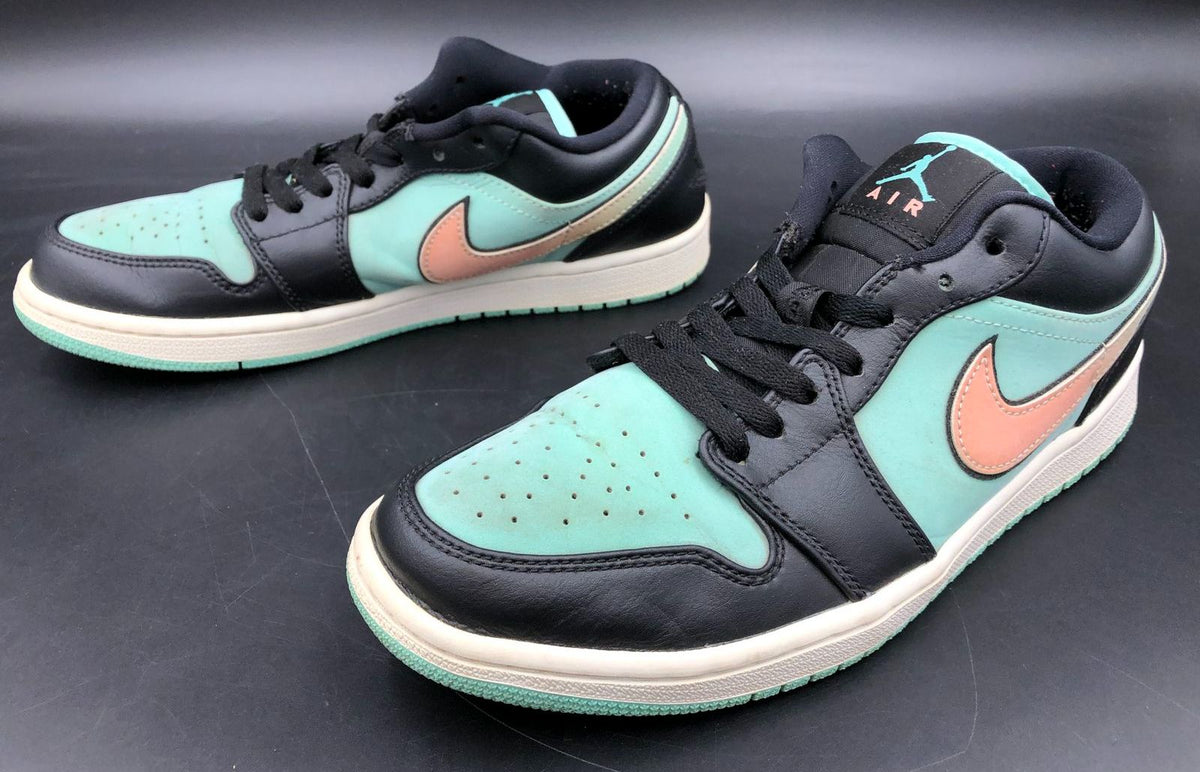 Nike Jordan 1 Low SE &#39;Tropical Twist&#39; Men&#39;s Teal/Black Sneakers - Sz 8.5 (+COA)