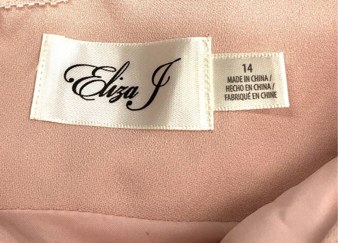 Eliza J Women's Blush Pink Halter Neck Pleated Gown Maxi Dress Sz 14 NWT
