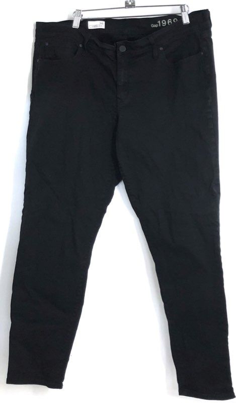 Gap 1969 Women's Black Legging Jeans Skinny Stretch Denim Sz 34r