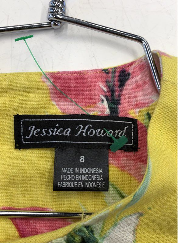 NWT Jessica Howard Women's Yellow Floral Mini Dress - Size 8