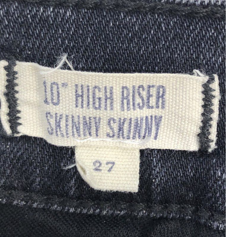 Madewell Women's 10" High Riser Skinny Skinny Jeans Black Sz 27