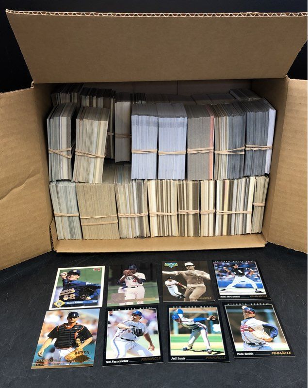11.9 Lbs. Lot Of Pinnacle Baseball MLB Cards. Medium Box, Unsorted