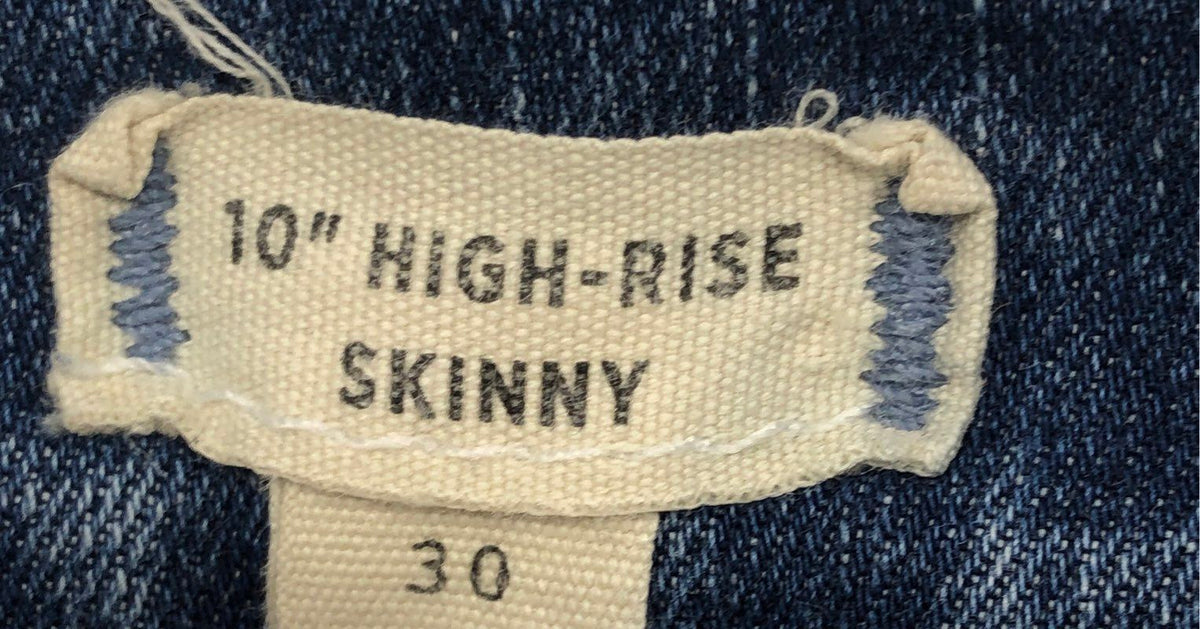 Madewell Women's 10" High-Rise Skinny Jeans Blue Distressed Ripped Raw Hem Sz 30
