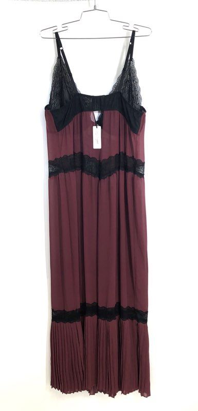 Sophie Theallet for Cacique Women's Lingerie Slip Red Lace Pleated Sz 18/20 NWT