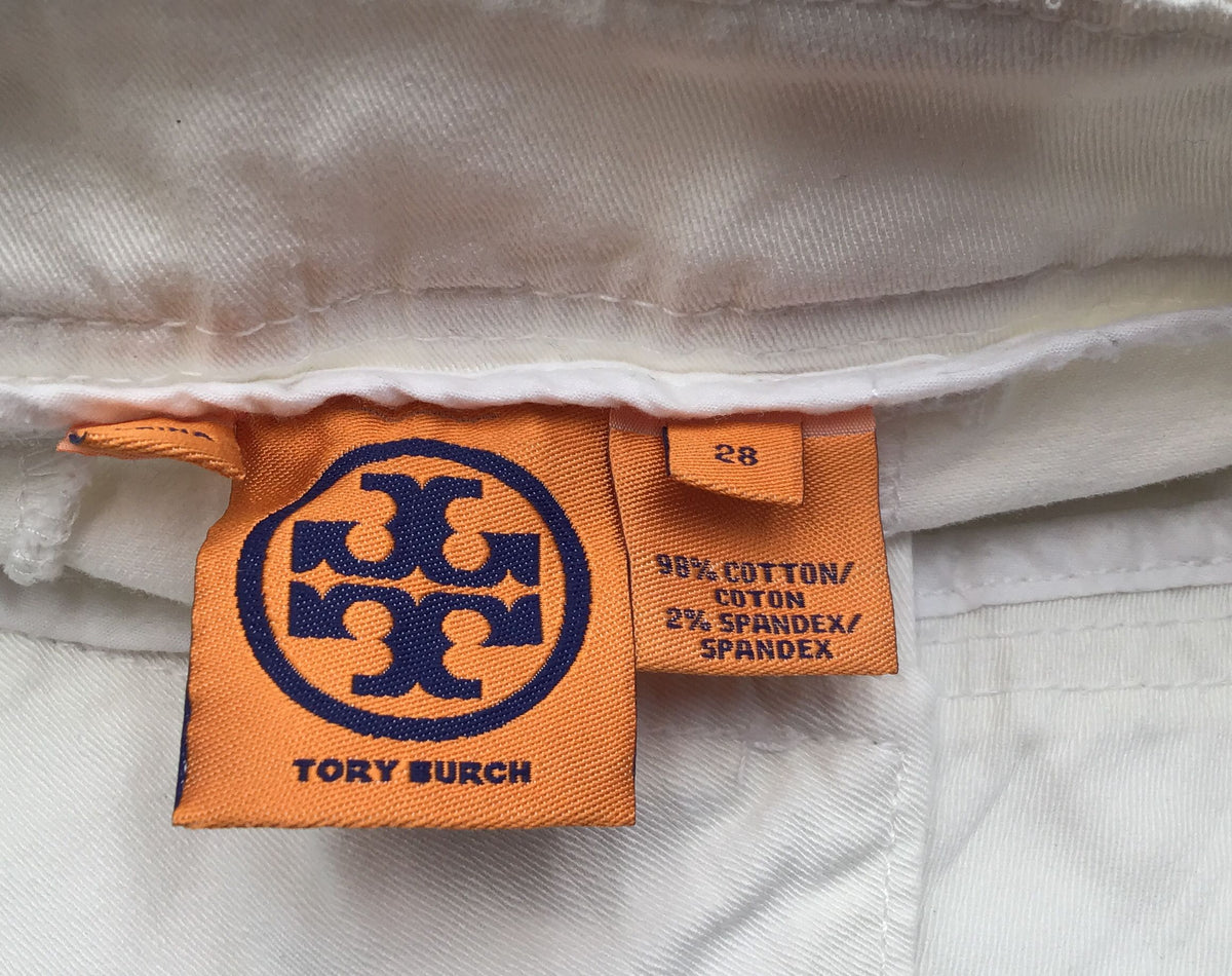 Tory Burch Women&#39;s White Chino Shorts - Size 28