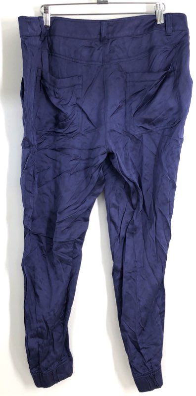 LOFT Women's Navy Blue Viscose Tapered Jogger Pants Size 10 NWT