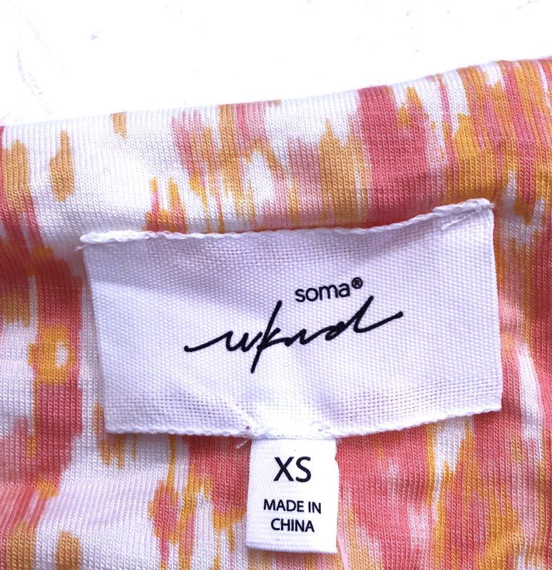 NWT Soma Weekend Women's Pink Ikat Maxi Dress - Size XS