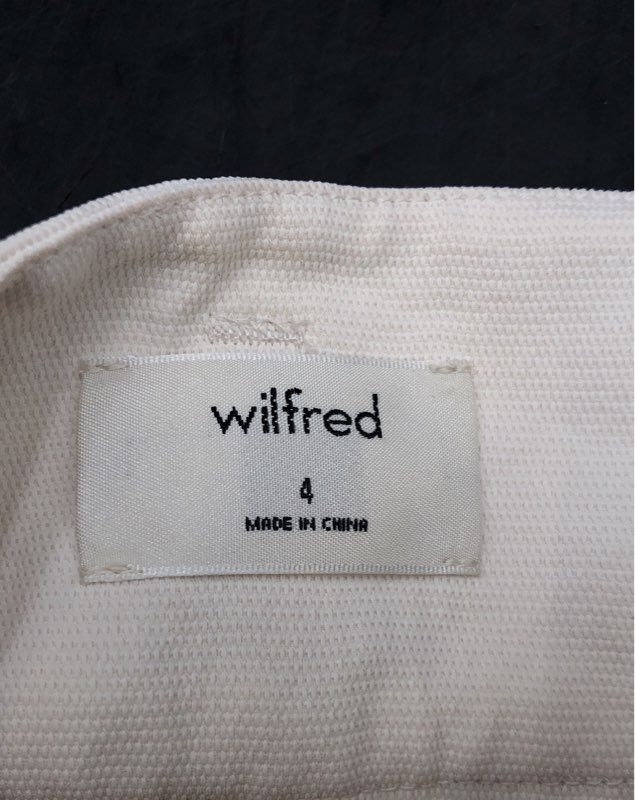 Wilfred Women's Cream Paperbag Waist Belted High Rise Textured Shorts Size 4