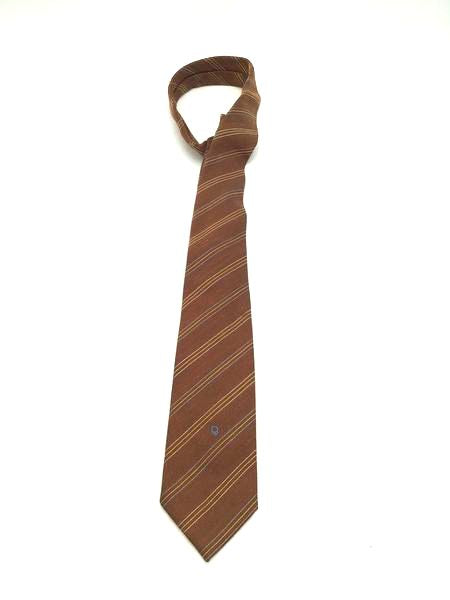 Christian Dior Men&#39;s Brown Pointed Tie With COA