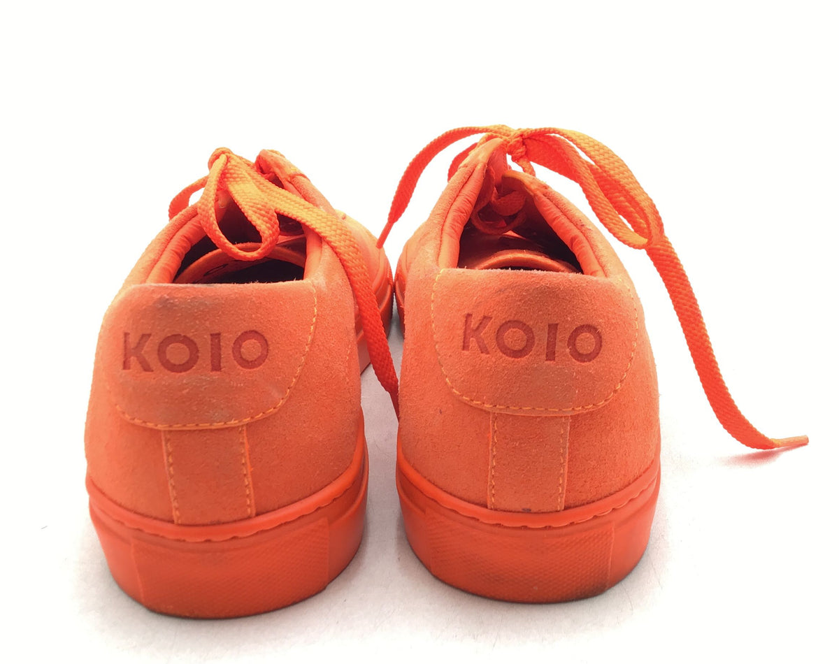 Koio Men&#39;s Orange Leather Low-Top Lace-Up Casual Shoes - Size EUR 40