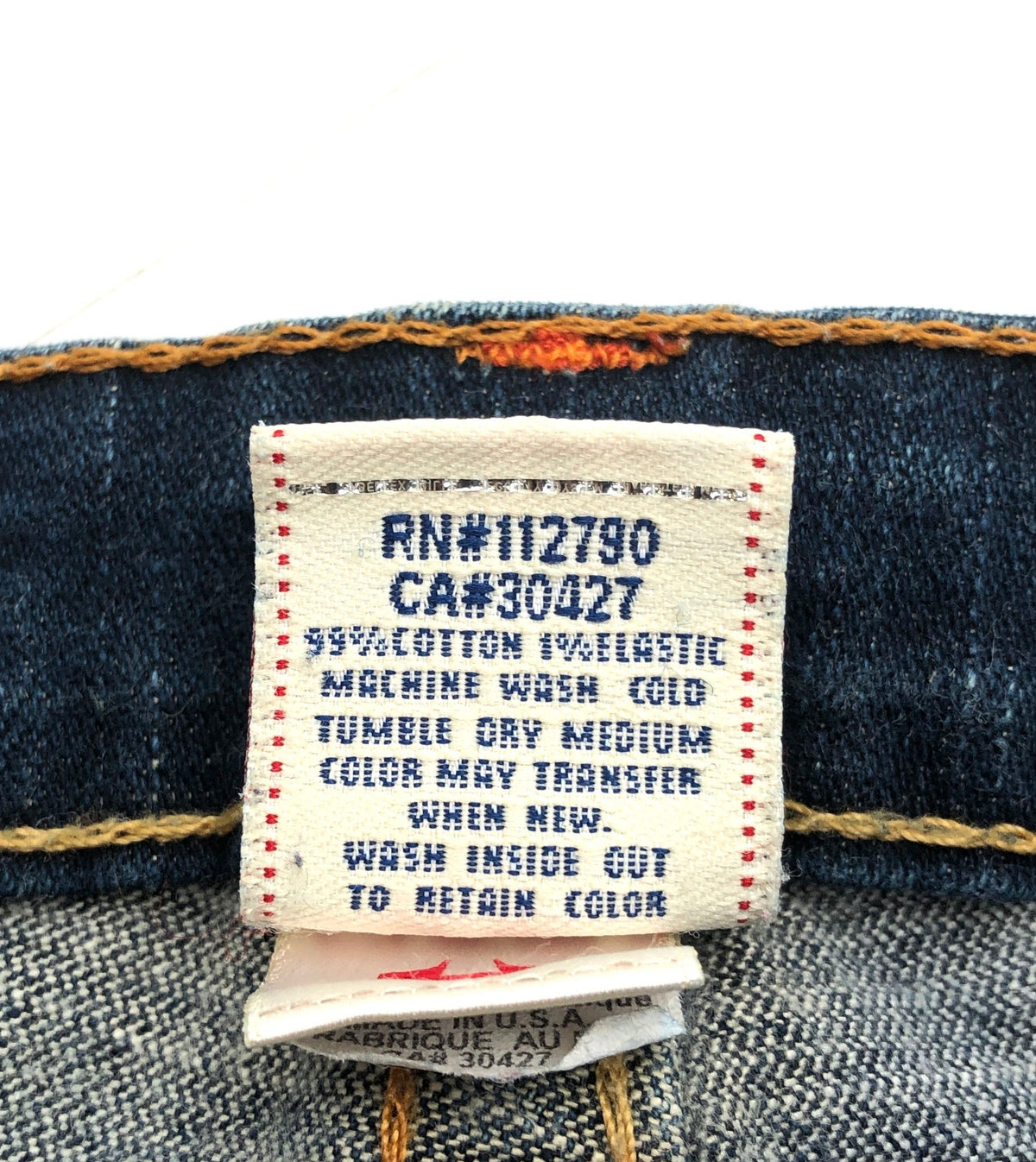 True Religion Women's Dark Indigo Straight Leg Jeans Made in USA Sz 26