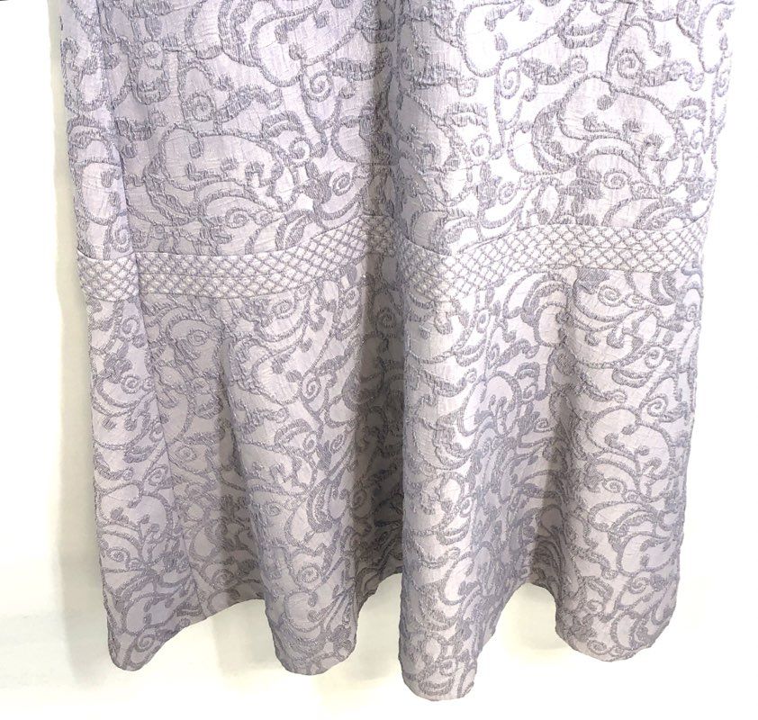 Belle Badgley Mischka Women's Lavender Metallic Brocade Maxi Dress Sz 6 NWT
