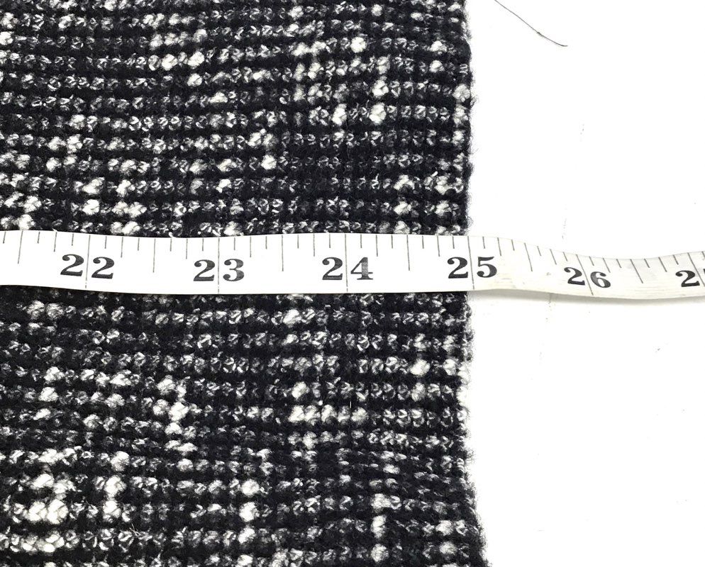Banana Republic Women's Black White Tweed Italian Fabric Cotton Wool Skirt Sz 2