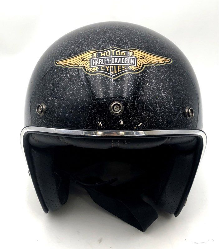 Harley-Davidson 1903 Motorcycle Helmet HD-B01 & Leather Gloves Set Sz S/L