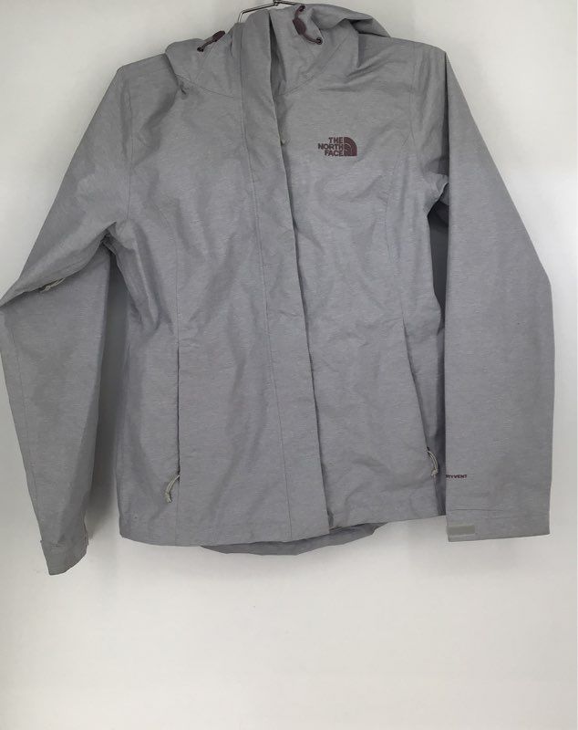 The North Face Women&#39;s Gray Hooded Full-Zip Rain Jacket - Size Small