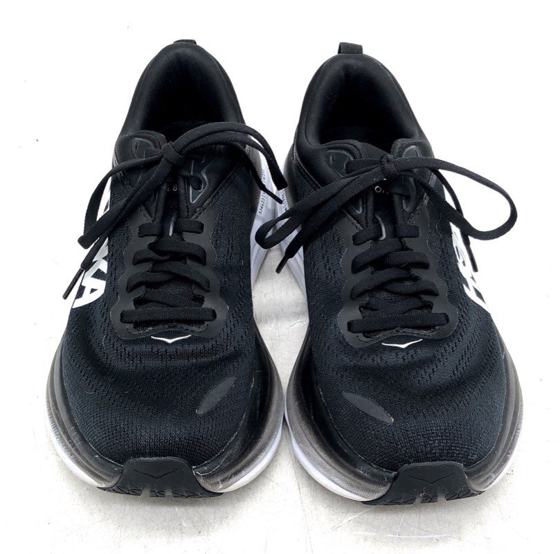 Hoka One One Bondi 8 Black White Women's Running Shoes Size 8.5