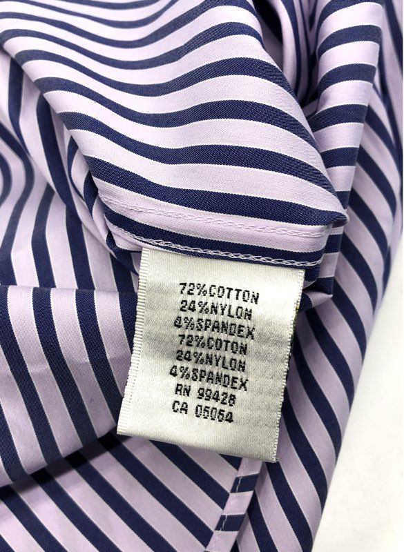 Bugatchi Men's Long Sleeve Button Down Shirt Lot 7 NWT Lavender Striped Sz M