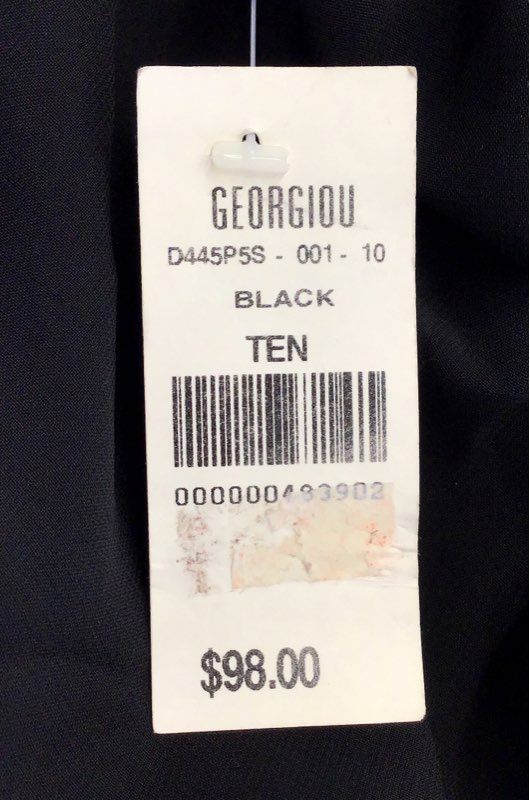 NWT Georgiou Women's Black A-Line Dress - Size 10