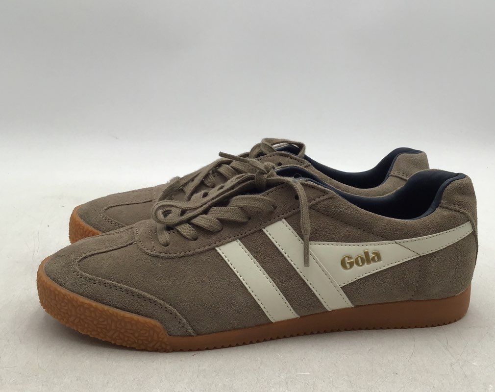 Gola Men&#39;s Harrier Suede CMA192 Taupe Leather Athletic Shoes - Size 8