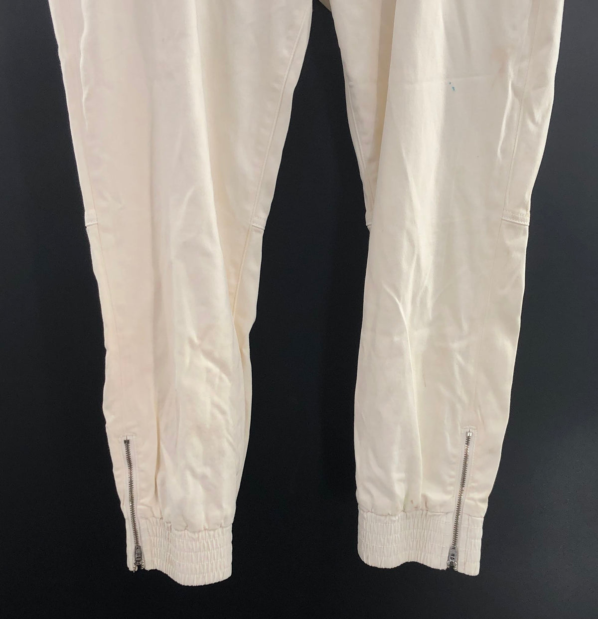 J Brand Women's Angel White Utility Jogger Pants Ankle Zip Size 31 NWT