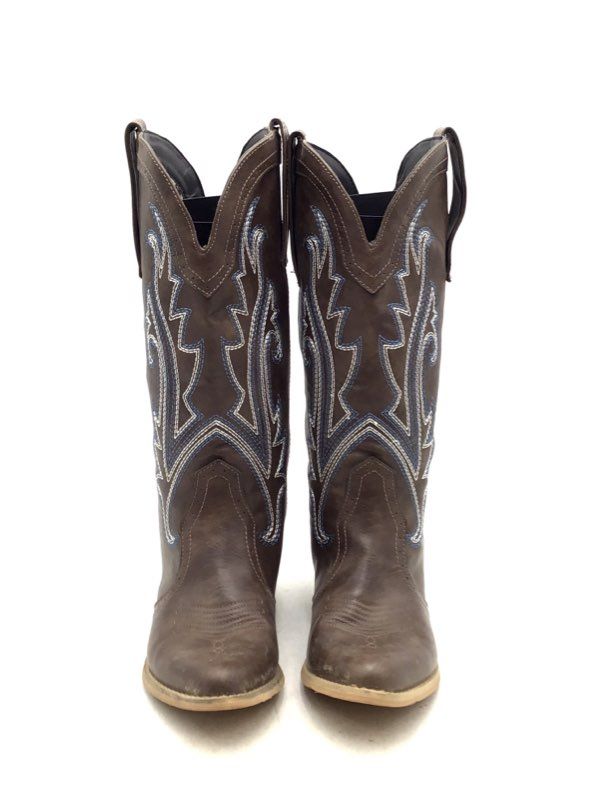 Hisea Women&#39;s Brown Rollda Cowgirl Western Boots - Size 8.5