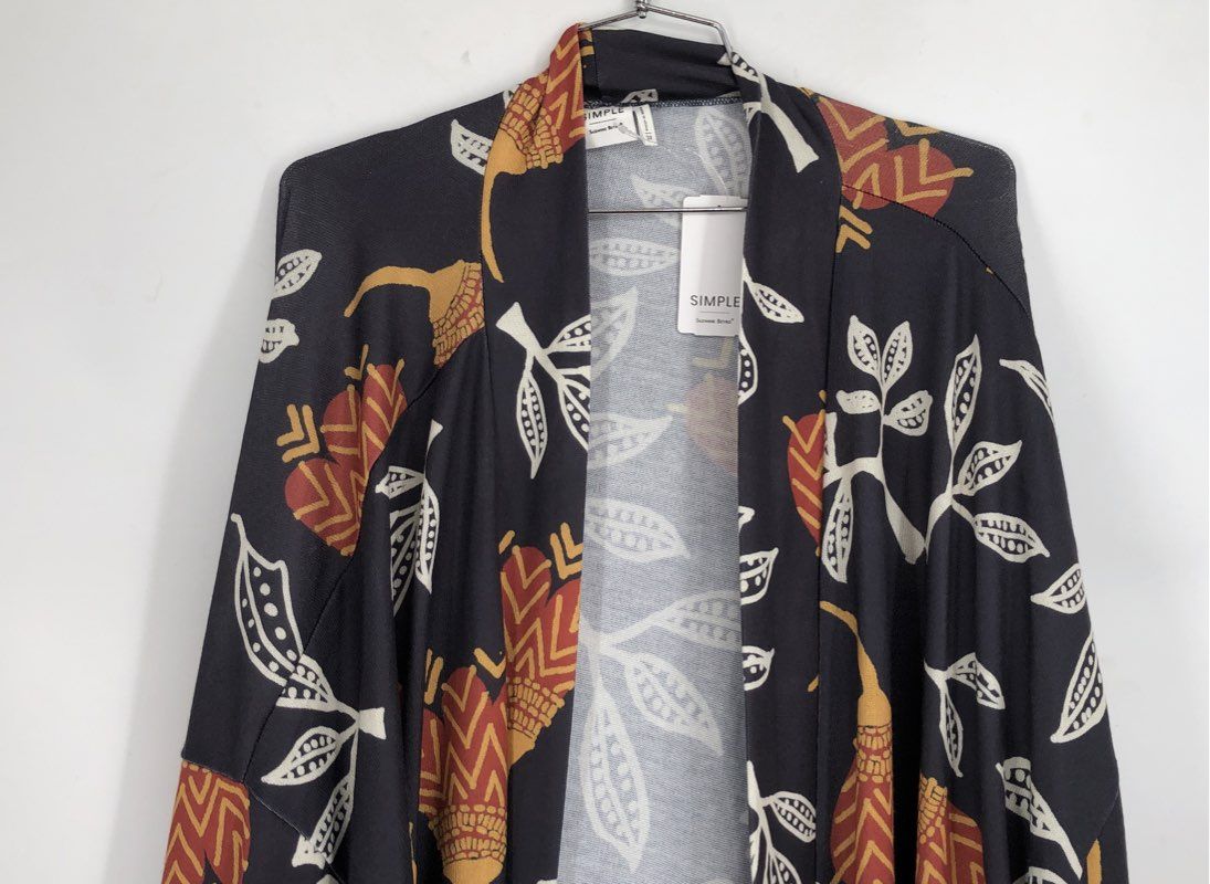 NWT Simple Women's Multicolor Floral Kimono Jacket - Size 3X