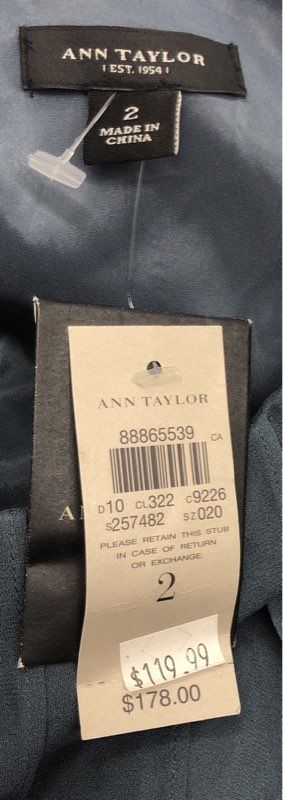Ann Taylor Women's Teal Pleated Bodice Halter Sleeveless Dress Sz 2 NWT