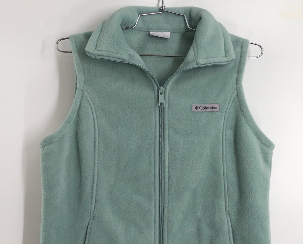 NWT Columbia Women&#39;s Green Sawyer Rapids 2.0 Full-Zip Fleece Vest - Size Small