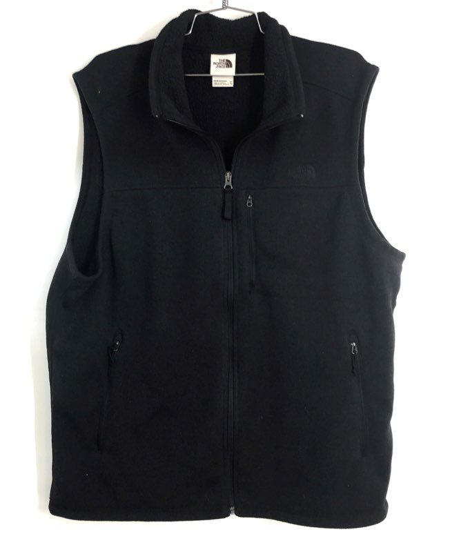 The North Face Men's Black Gordon Lyons Sweater Fleece Full Zip Vest Size XL