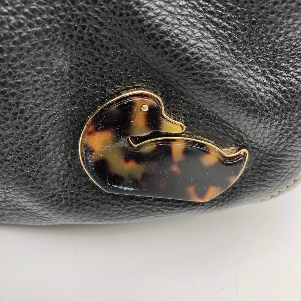 Dooney & Bourke Black Pebbled Leather Heritage Tote Bag Large Shoulder Bag COA