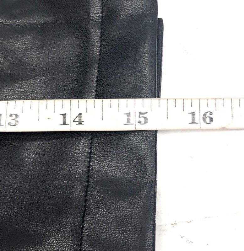 Cider Women's Black Faux Leather Double Breasted Mini Skirt Sz S NWT