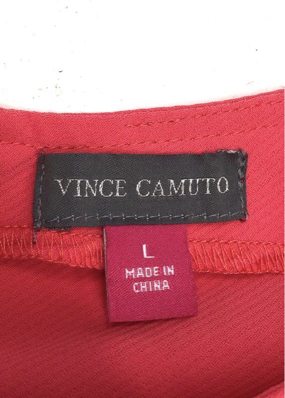 Vince Camuto Women's Pink Allure Tie Waist V-Neck Wide Leg Jumpsuit NWT Sz L