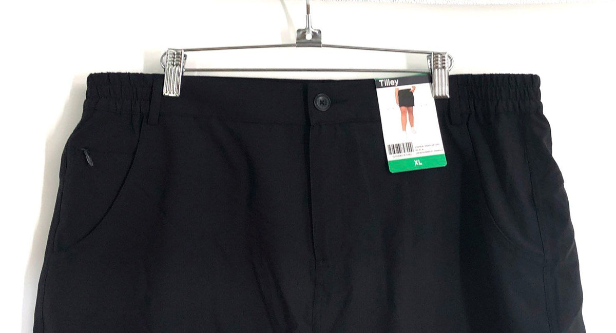 Tilley Women's Black Trek Skort NWT Recycled Polyester Spandex Size XL