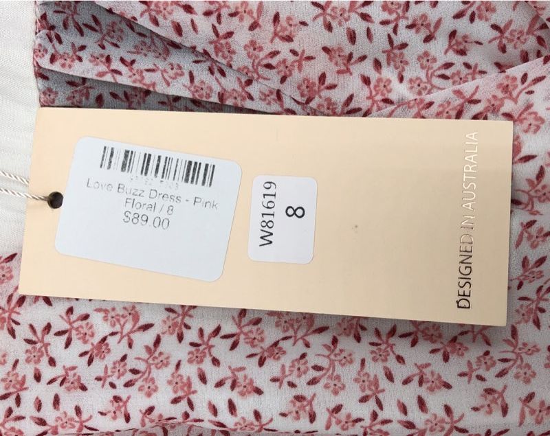 NWT Who I Am Women's Pink Floral Love Buzz Mini Dress - Size 8