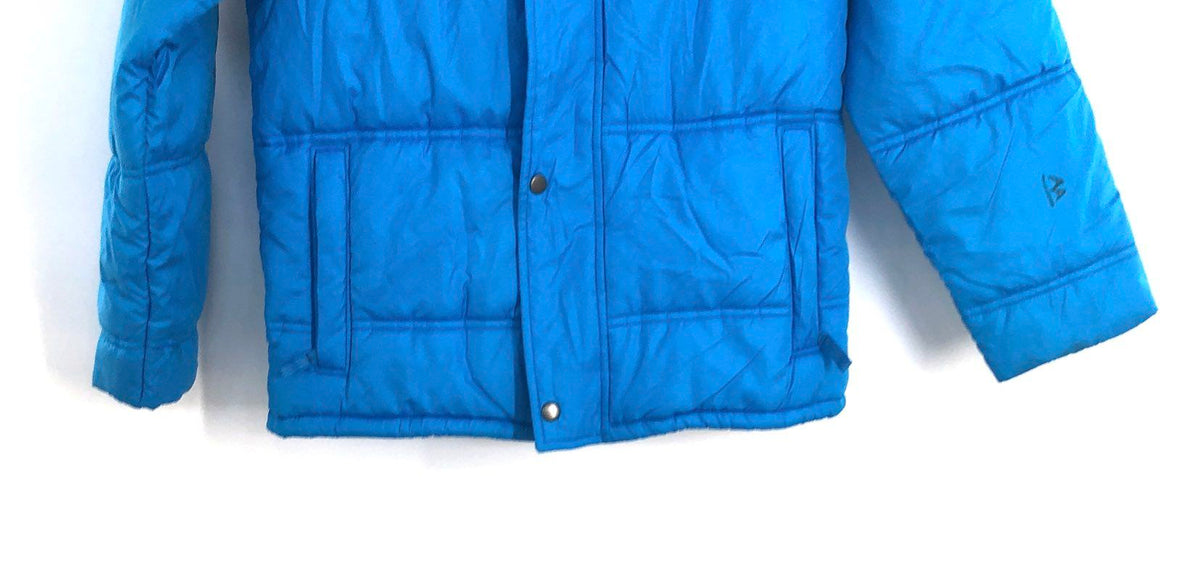 Patagonia Boys Blue Insulated Puffer Jacket Hooded Fleece Lined Sz M 10