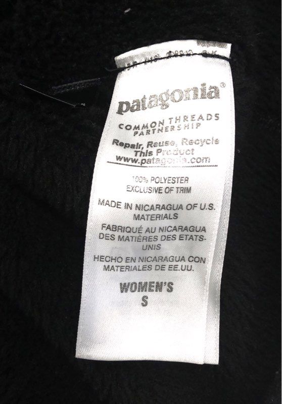 Patagonia Women's Black Re-Tool Snap-T Fleece Pullover Polartec Sz S
