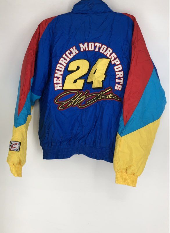 Vintage 90s Jeff Gordon 24 Dupont NASCAR Rainbow Warriors Chase Jacket Sz S