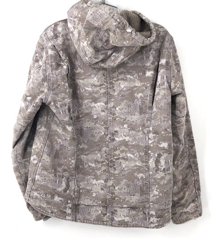 Y2K 2000s Carhartt Boys Gray Hooded Jacket - Size M 8/10