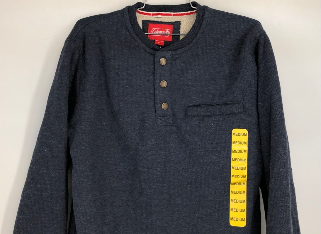 NWT Coleman Men's Navy Blue Heather Sweatshirt - Size Medium