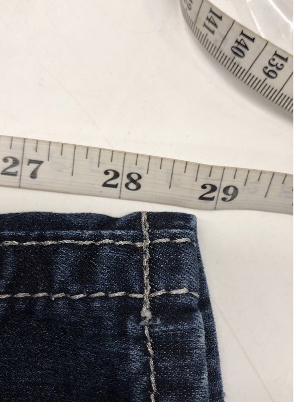 Miss Me Women's Dark Wash Mid Rise Bootcut Jeans Contrast Stitching Size 28