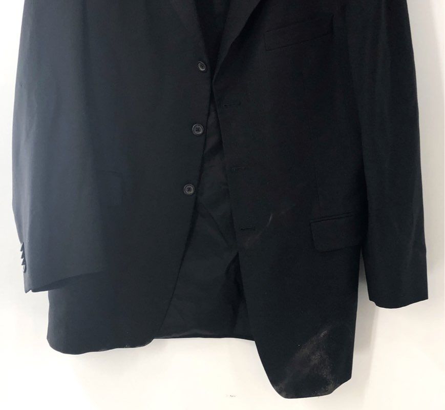 Burberry London Men's Vintage 90s Wool Blazer Black Size 44L