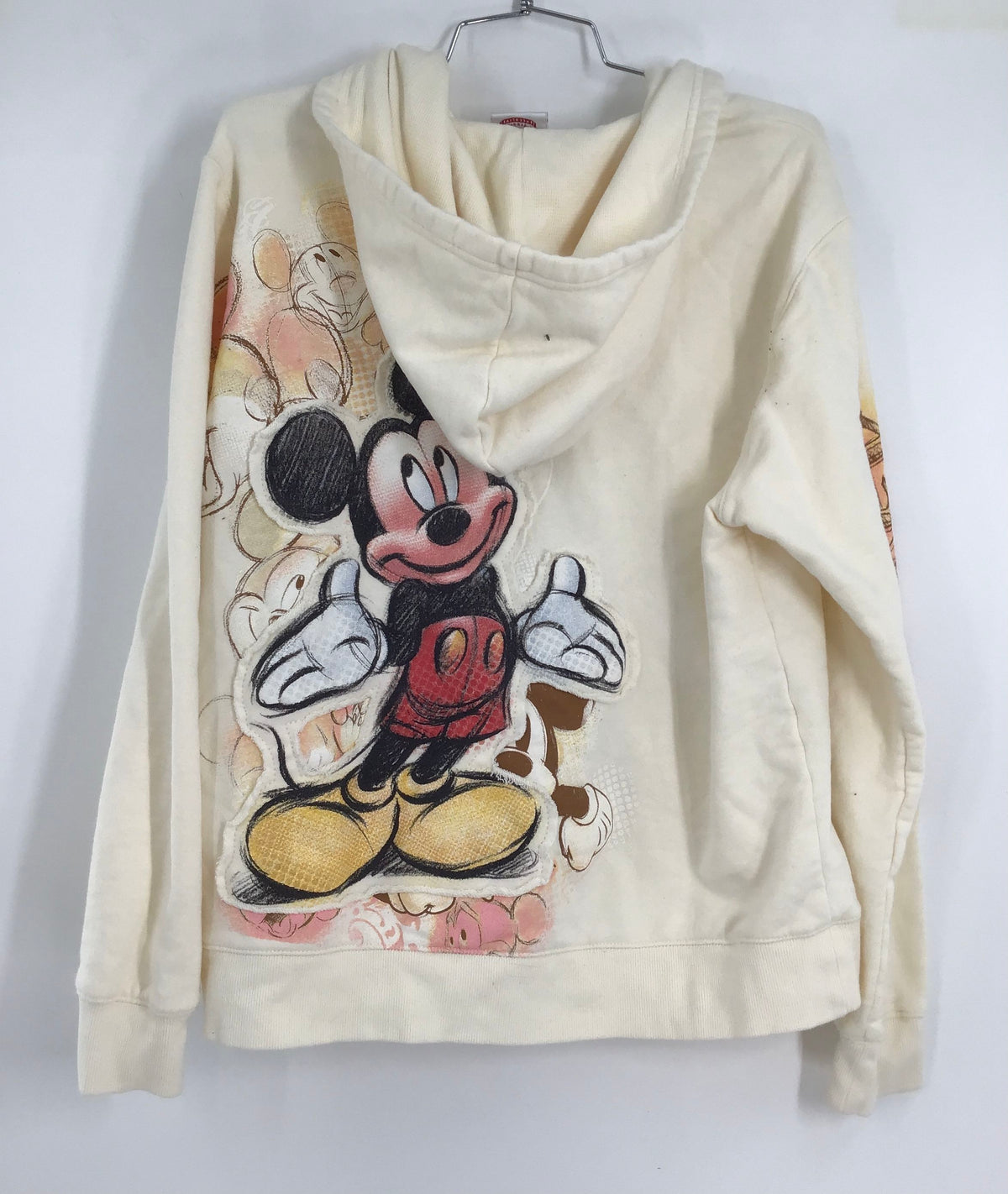 Disney Store Women&#39;s Ivory Full-Zip Hoodie - Size L