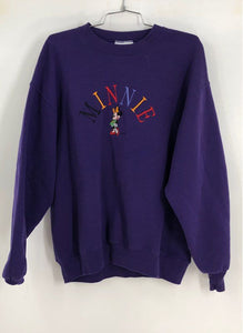 Vintage Genius Men's Purple Minnie Mouse Sweatshirt - Size Large