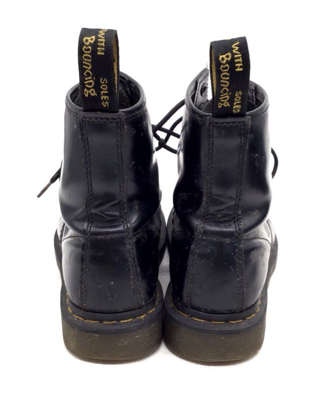 Dr Martens 1460 Black Smooth Leather 8-Eye Combat Boots Size UK 8