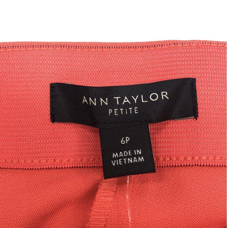 Ann Taylor Petite Women's Coral Side Zip Trousers Dress Pants NWT Size 6P