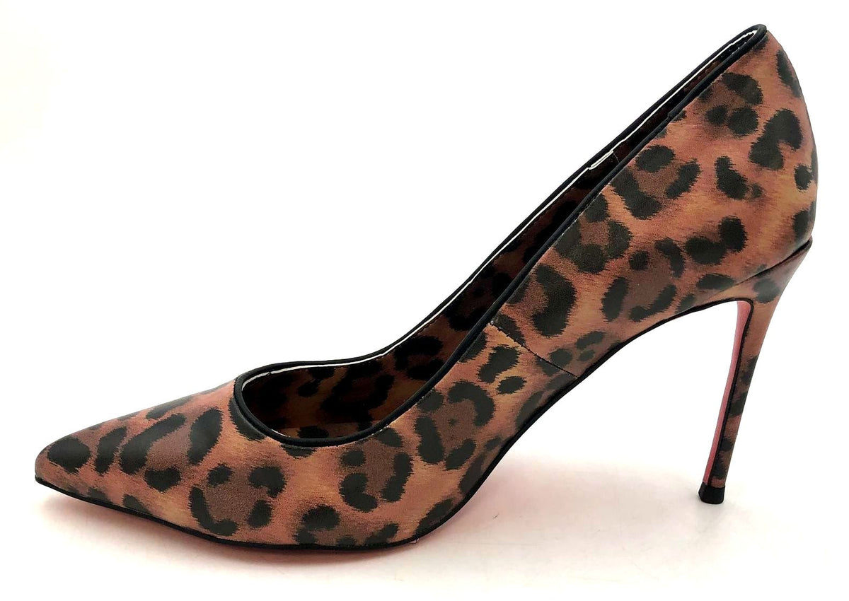Christian Louboutin Inspired Women's Tan/Brown Cheetah Print Pump Heels - Sz 42