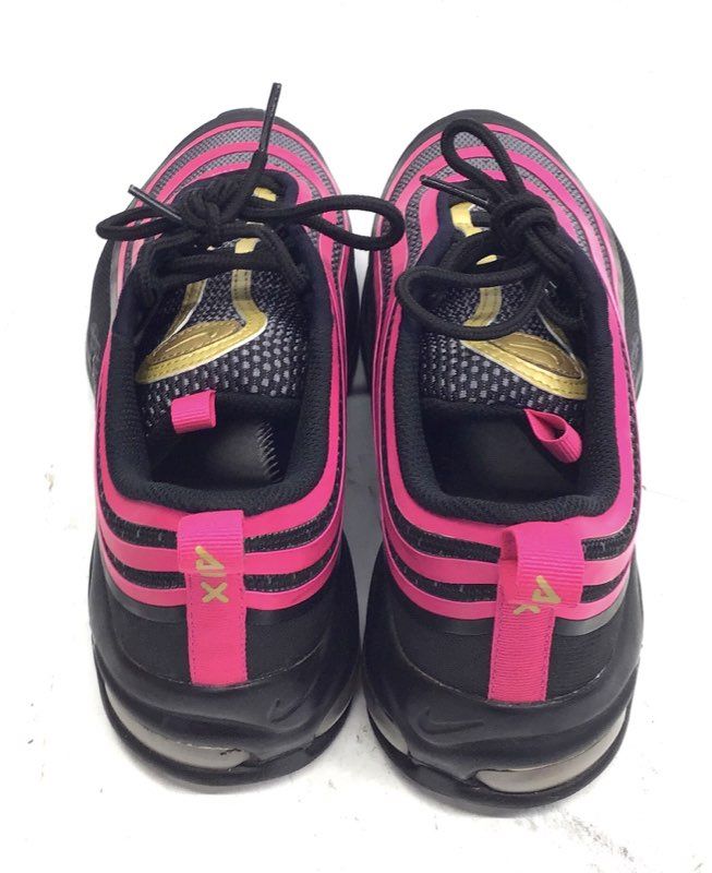 Nike Air Max 97 Black Pink Gold Youth Running Shoes Size 6Y