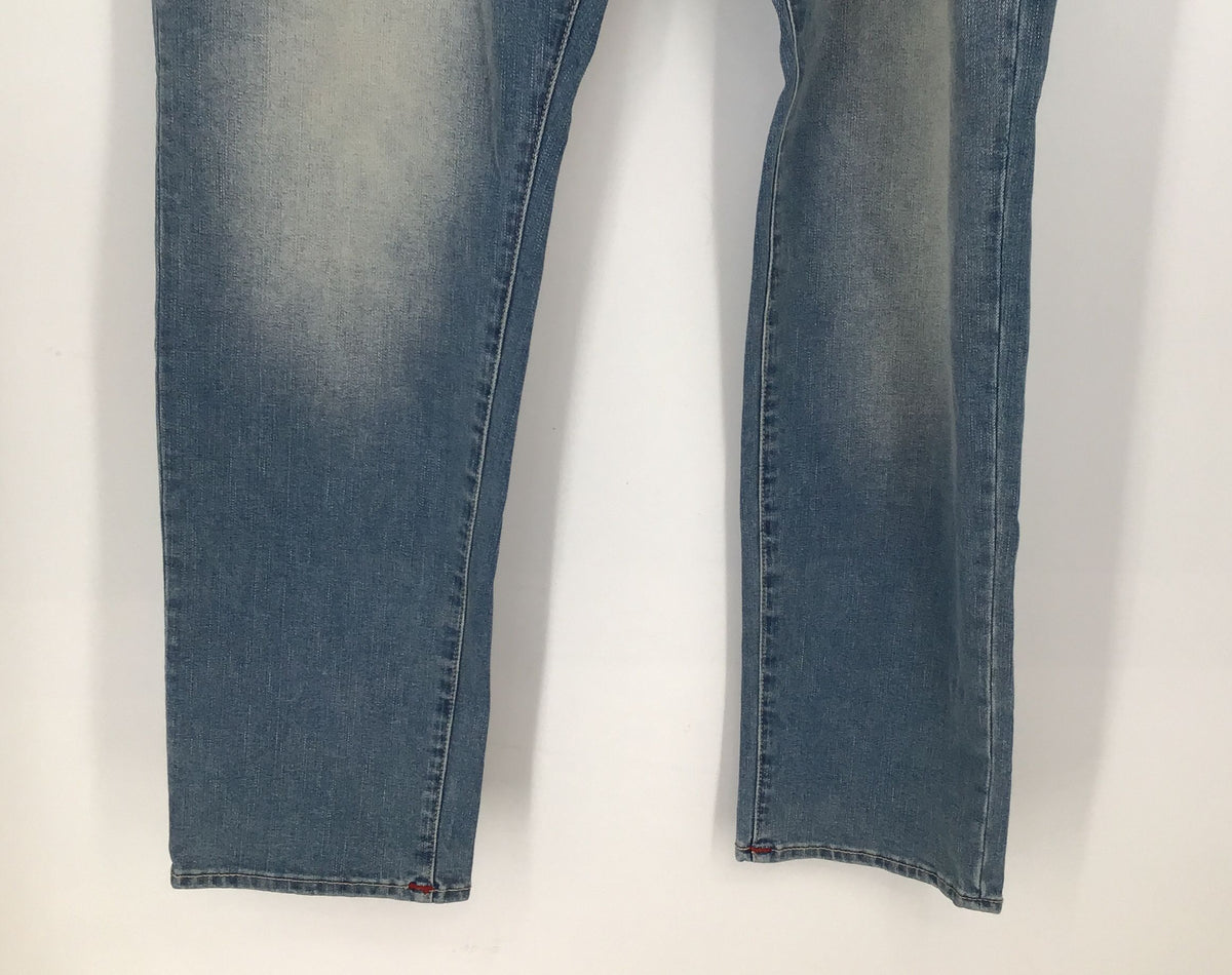 NWT True Religion Men&#39;s Blue Geno Relaxed Slim Denim Straight Jeans - Size 40